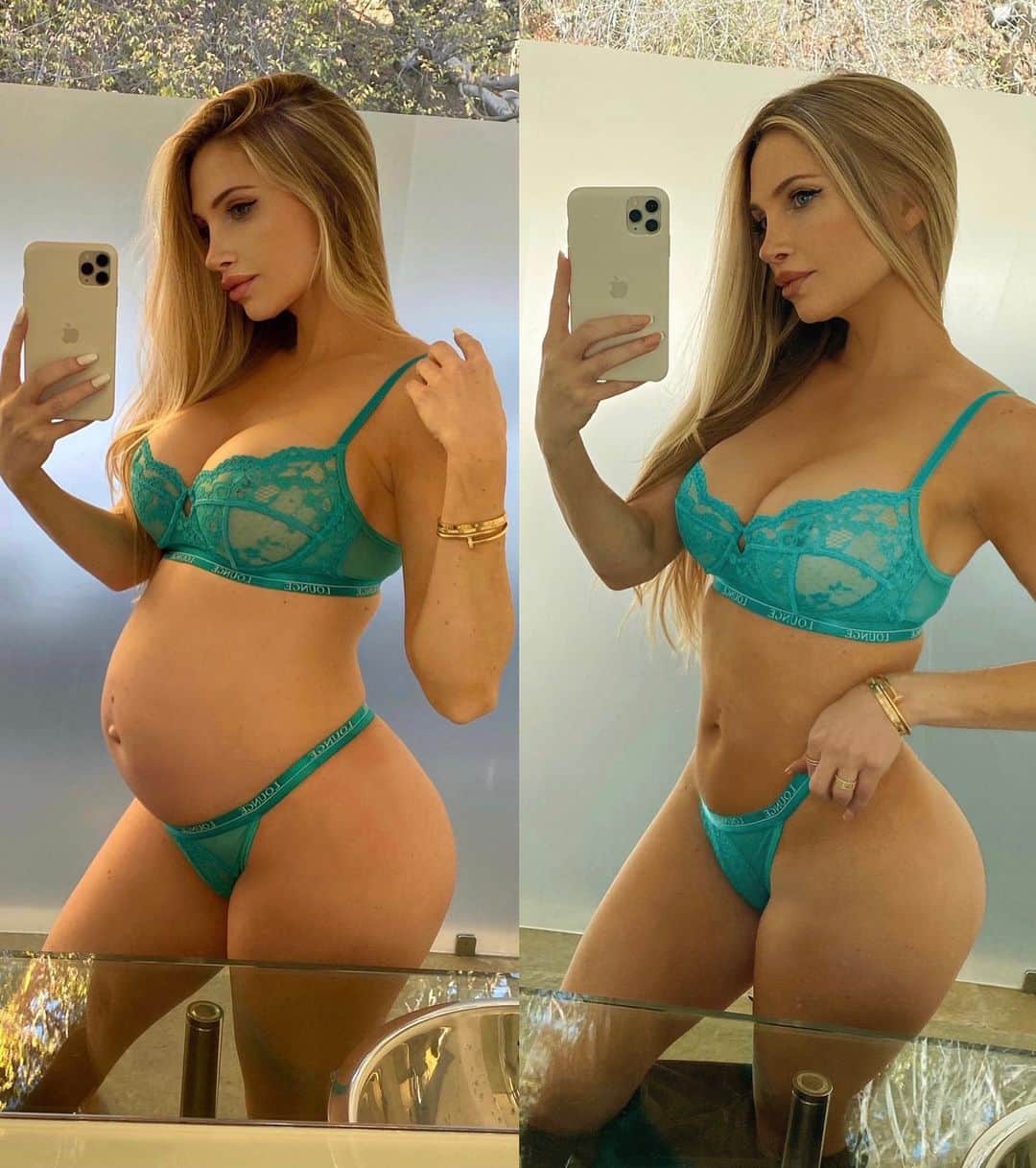 Amanda Leeさんのインスタグラム写真 - (Amanda LeeInstagram)「8 months pregnant vs 3 weeks postpartum 🤍 I worked out throughout my entire pregnancy so the weight came off pretty quickly ( I gained about 20 lbs) . My abs were definitely flatter and more defined before so I have to work on getting them back! Otherwise I feel amazing and so blessed to have my beautiful, happy and healthy baby girl 👼🏼✨」1月27日 6時11分 - amandaeliselee
