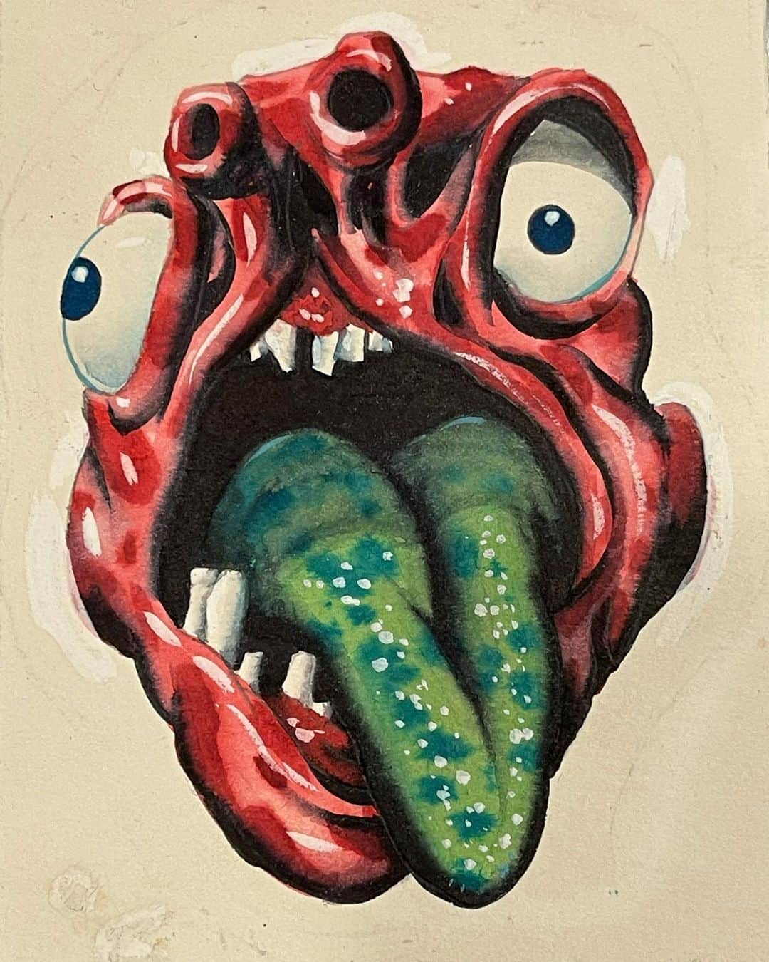 KAWSONEさんのインスタグラム写真 - (KAWSONEInstagram)「Something to brighten up your grey Tuesday mood... Small collaborative paintings from the early 60’s by Basil Wolverton, Wally Wood & Norman Saunders #BasilWolverton #WallyWood #NormanSaunders」1月27日 6時55分 - kaws