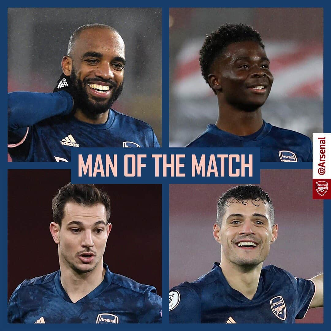 アーセナルFCさんのインスタグラム写真 - (アーセナルFCInstagram)「It’s time to choose your Man of the Match...   Who gets your vote today?   #arsenal #xhaka #lacazette #cedric #saka」1月27日 8時12分 - arsenal