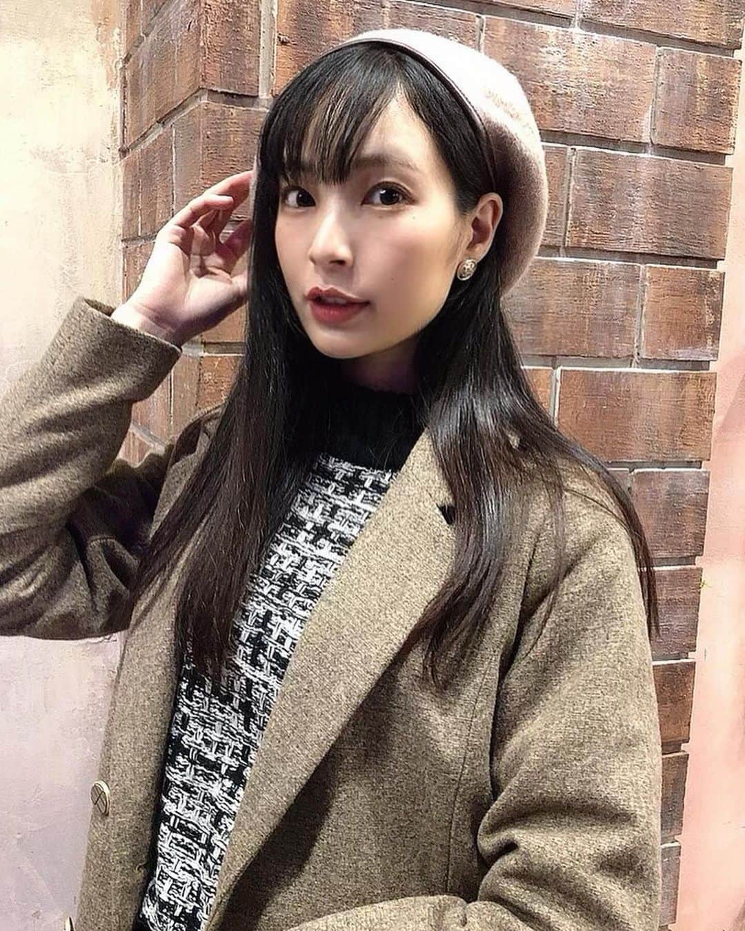 たなかさえさんのインスタグラム写真 - (たなかさえInstagram)「おはよ🔆 今日も1日えいえいおー( *˙0˙*)۶ . #ポートレート#ファッション#ベレー帽#portrait#model#instalike#instafashion#japanesegirl」1月27日 8時43分 - sae.tnk