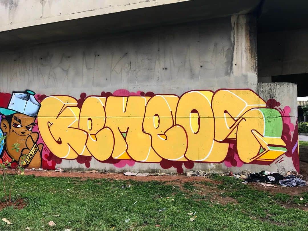 osgemeosのインスタグラム：「#osgemeos e @dozegreen  #saopaulo」