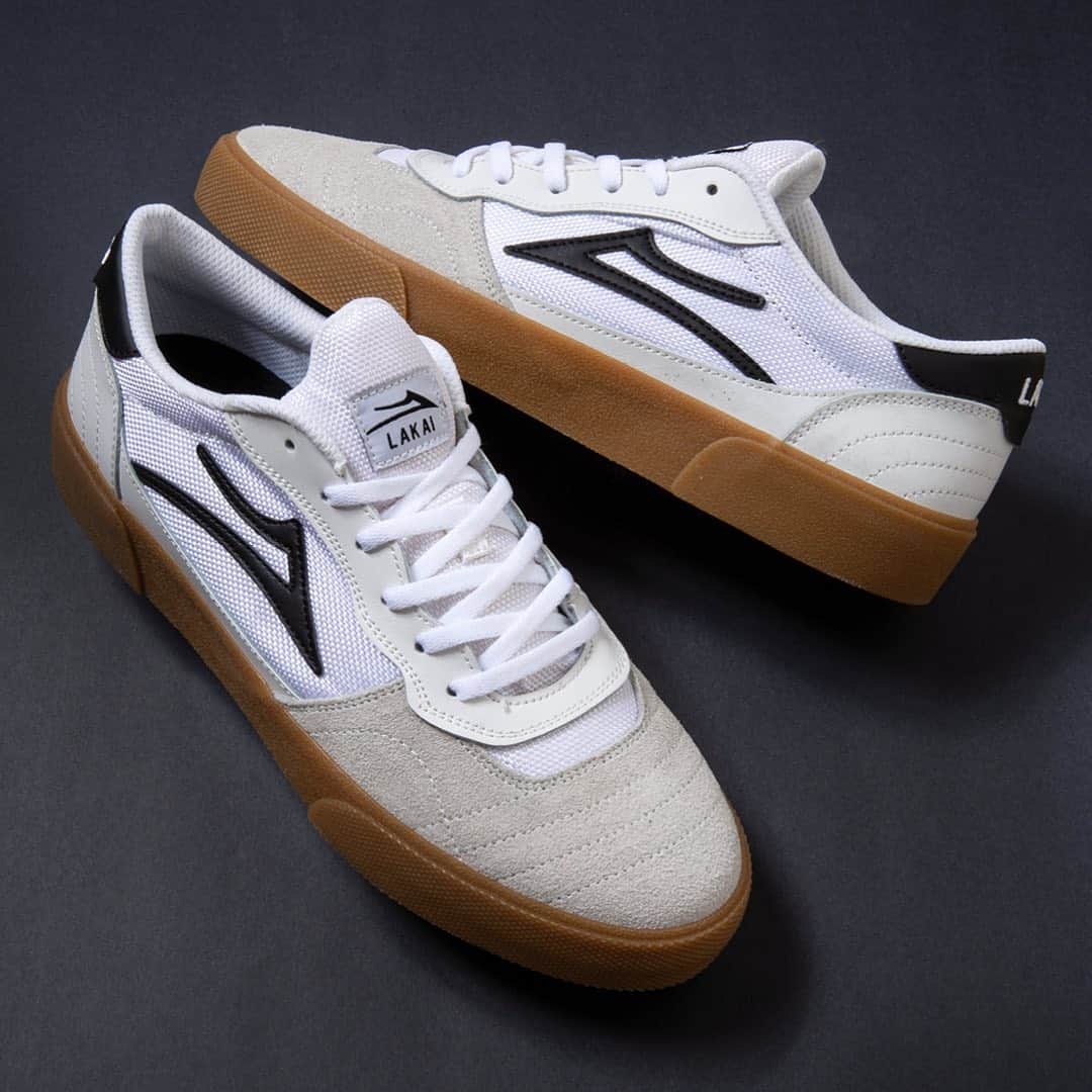 のインスタグラム：「Cambridge in White/Black/Gum Suede Available now at skate shops world wide and Lakai.com 👉 Link in bio #Lakai #TheShoesWeSkate」