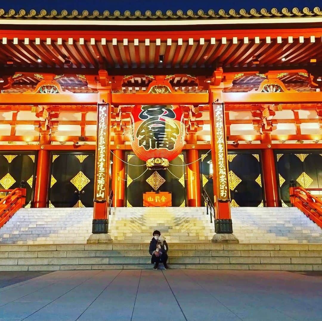 のインスタグラム：「夜散歩の一コマ。 コロナで人間の環境は変われど、観光地の美しさは変わらない。 変わりゆく街並みも 変わらない歴史も 人間の心で景色は変わるのか。  #良いこと言ってる風 #凄く普通の事 #ちょっと溜めて言う #それっぽい感じになる」