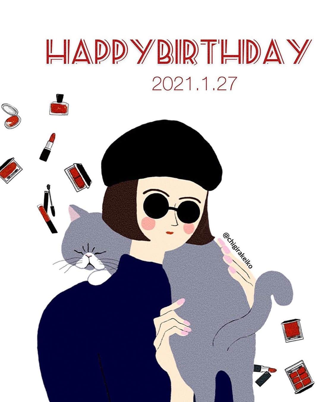 千吉良恵子さんのインスタグラム写真 - (千吉良恵子Instagram)「うちのななみんがイラストを誕生日のお祝いに描いてプレゼントしてくれました😭💕 ななみんありがとう❣️ だいぶ美化して描いてくれてありがとう😅💕 #ふうそっくり @foo_foo_cat1  @omamepyon」1月27日 19時29分 - chigirakeiko