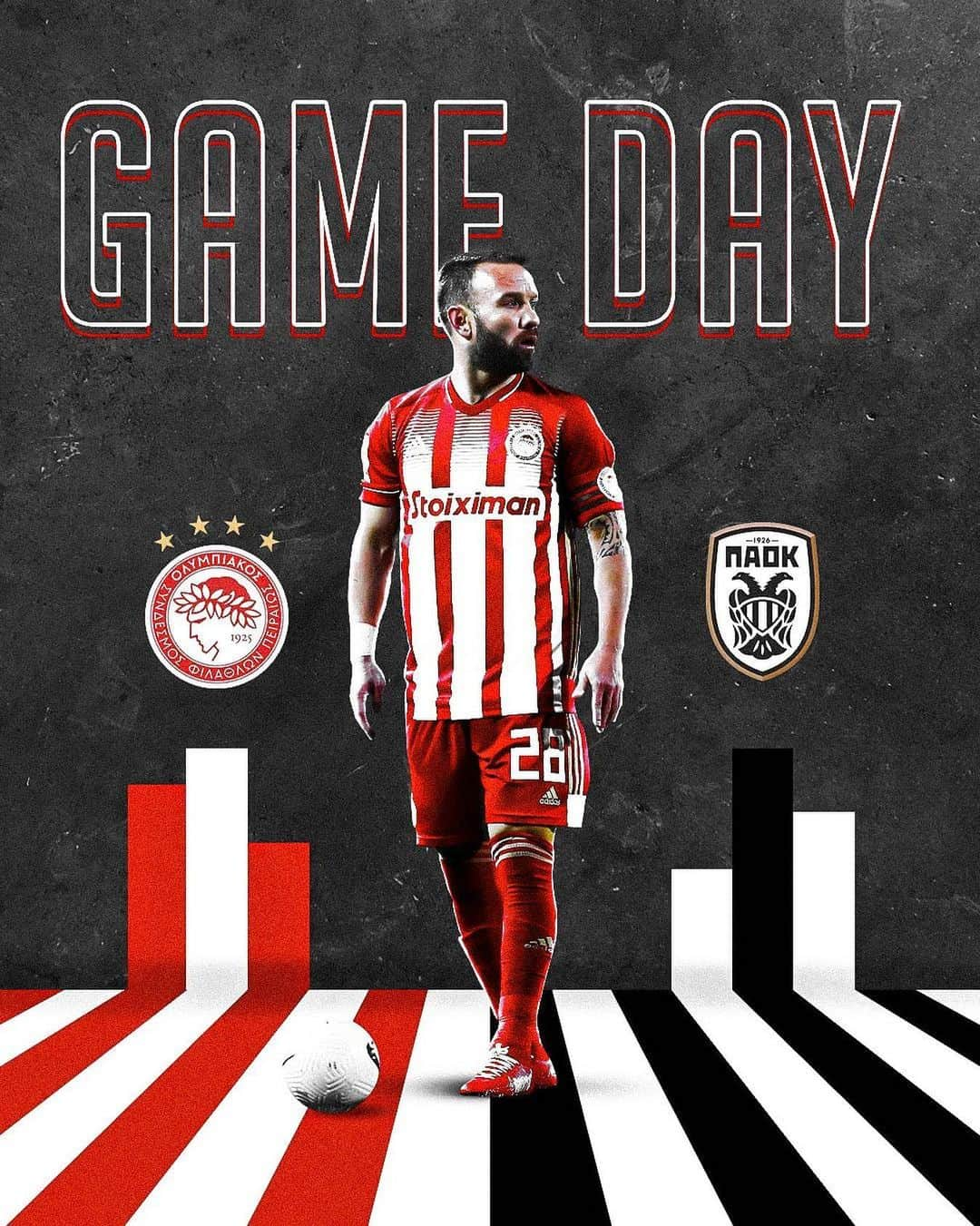 マテュー・ヴァルブエナのインスタグラム：「Big match ahead of us 🔥 Let's go @olympiacosfc! 🔴⚪️」