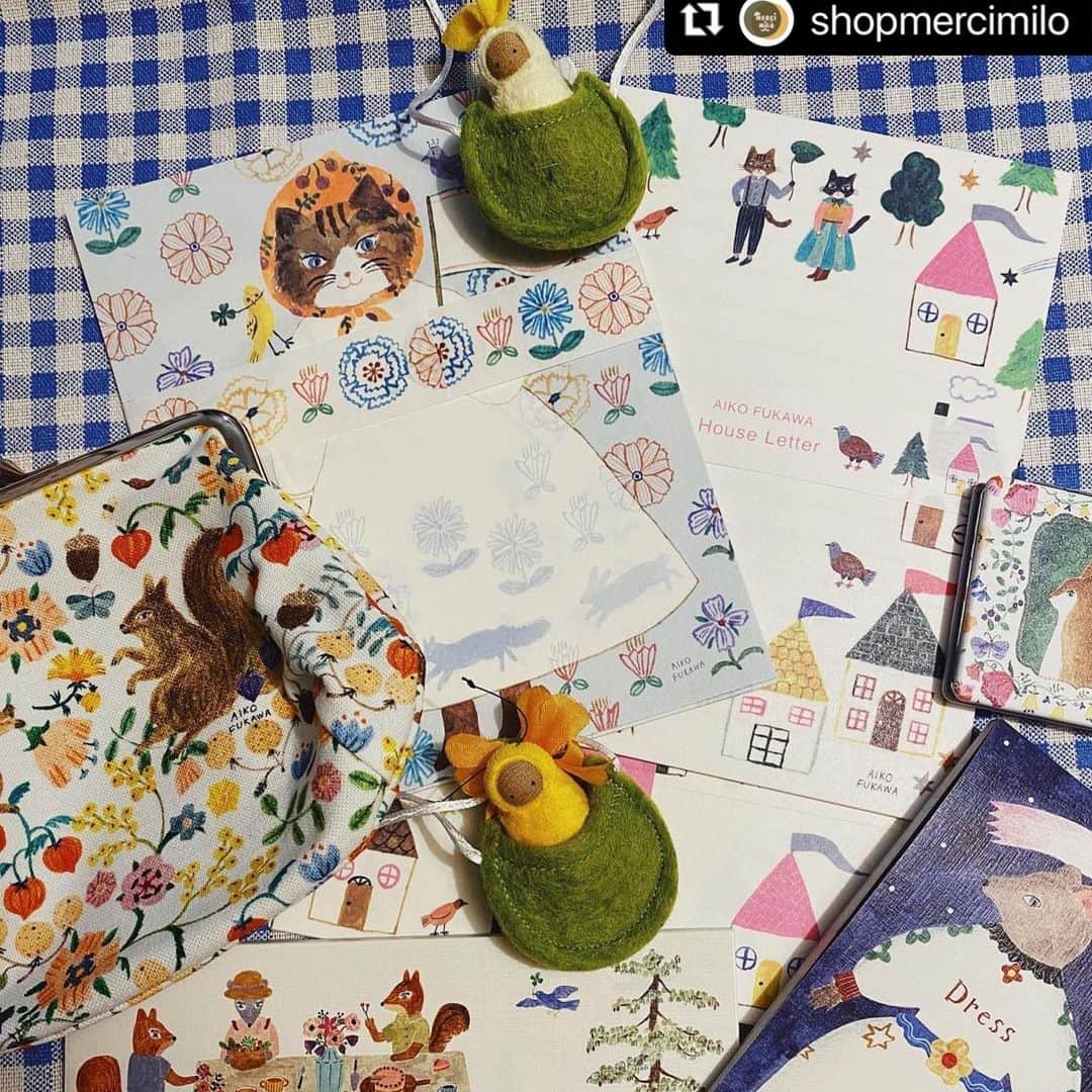 布川愛子のインスタグラム：「Thank you so much 🌼#Repost @shopmercimilo with @make_repost ・・・ So much cuteness from @aikofukawa and more now on the site! 🌸🌼💘🐰🌷」