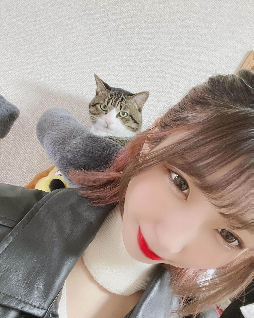 かれんのインスタグラム：「おかしい。 塩野郎。。。 夜は共に寝ているのに。。 おかしい。」