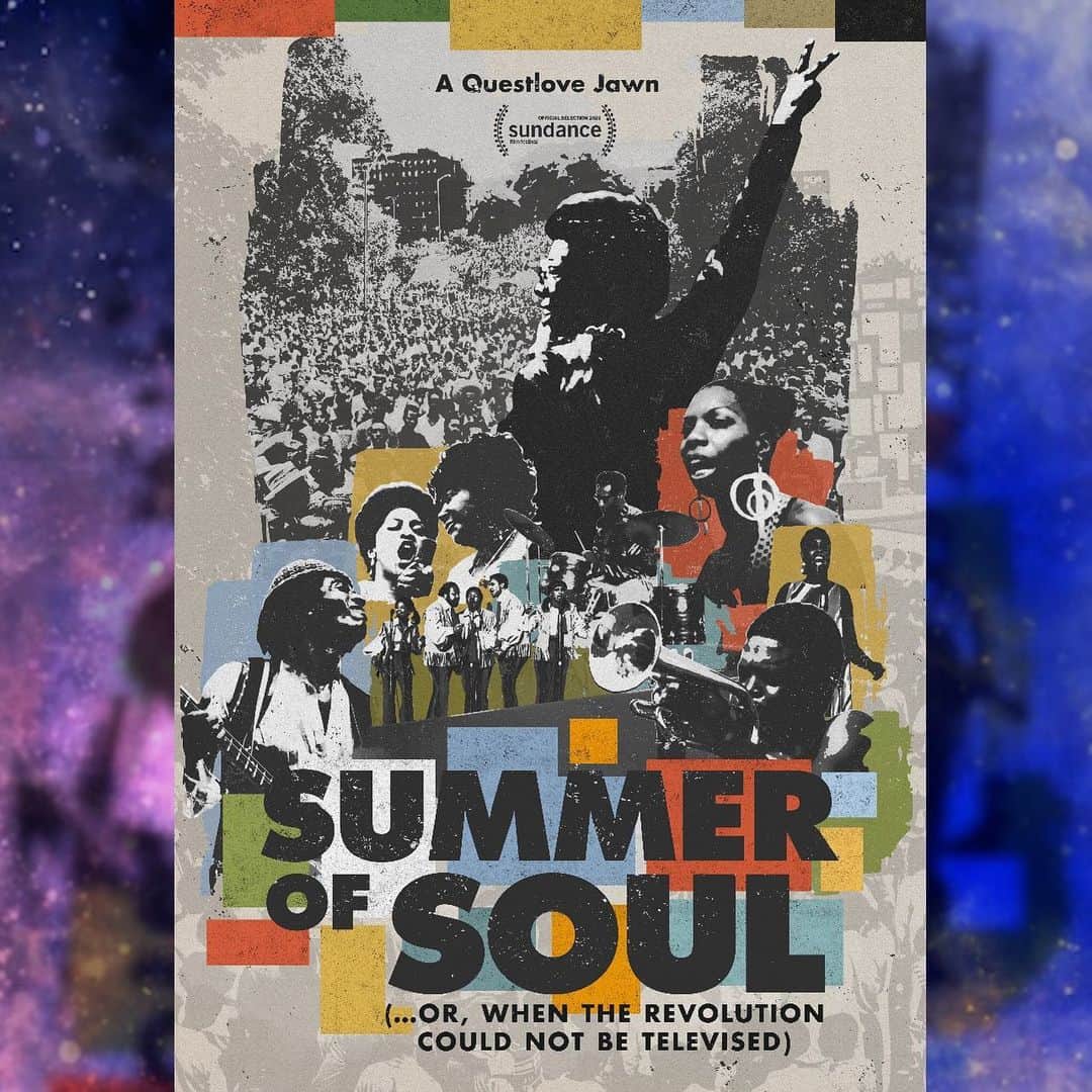 クエストラブさんのインスタグラム写真 - (クエストラブInstagram)「Here it is BAM! The official Sundance @FWMJ.co poster for my directorial debut SUMMER OF SOUL (....OR WHEN THE REVOLUTION COULD NOT BE TELEVISED) #SOSmovie #SummerOfSoul #SummerOfSoulMovie #BlackWoodstock @fwmj   Making its premiere at @SUNDANCEorg Thursday night 7pm pst/10pm est.」1月27日 13時25分 - questlove