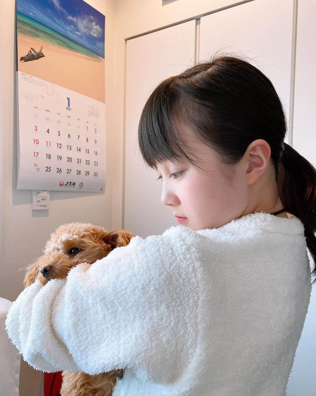 本田紗来さんのインスタグラム写真 - (本田紗来Instagram)「末っ子同士🐶👧🏻  #本田紗来 #ロロ」1月27日 15時28分 - sara_honda0404