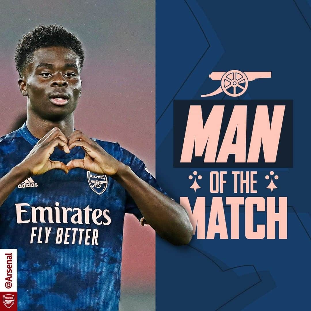 アーセナルFCさんのインスタグラム写真 - (アーセナルFCInstagram)「🙌 You voted Bukayo Saka as your Man of the Match   #arsenal #bukayosaka」1月27日 16時00分 - arsenal