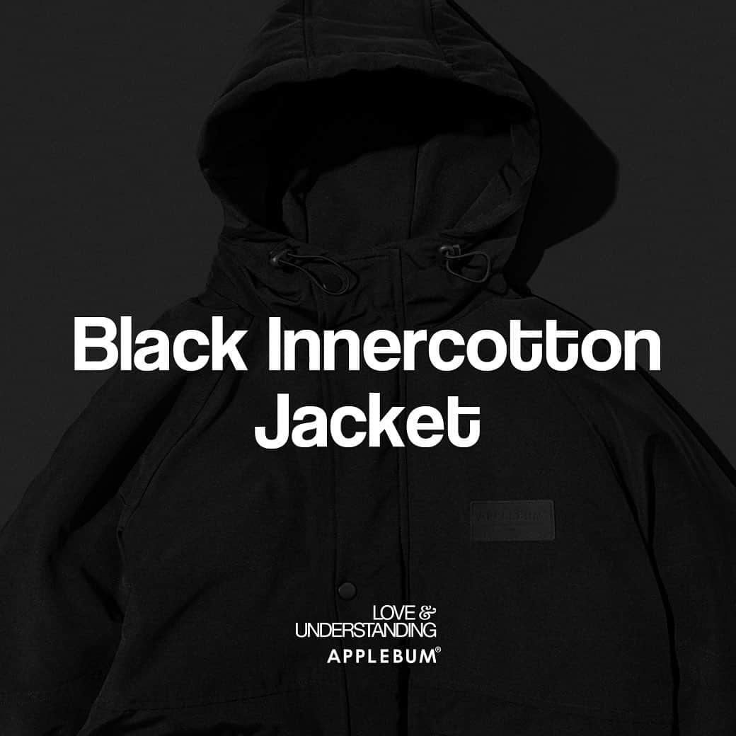 のインスタグラム：「Black Innercotton Jacket.  #applebum」