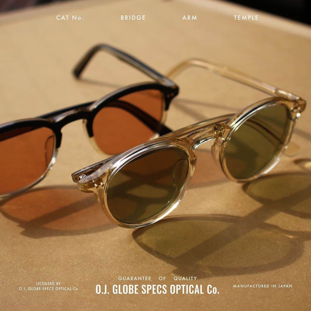 のインスタグラム：「【O.J. GLOBE SPECS OPTICAL Co.より新色登場】  Old Joeのデザイナー、髙木さんと一緒にコラボレートしているアイウェアブランド、O.J. GLOBE SPECS OPTICAL Co.のモデル達に魅力的な新色が追加となりました！  目がうっすらと見えるくらいの淡いレンズカラーと透け感のある生地の組み合わせが非常に魅力的なニューカラー。  納期: 3月上旬  どうぞお楽しみに！  @globespecs_official #kyoto #globespecs #opticalshop #fashion #gernotlindner  #eyewear #kyoto #ahlem #robertmarcnyc  #lunor #lescalunetier  #anneetvalentin  #laloop  #thespectacle  #oldjoe  #scye  #shinpuhkan #O.J. GLOBE SPECS OPTICAL Co. #メガネ #グローブスペックス #tetsuyaokada #せかほし #世界はほしいモノにあふれてる #岡田哲哉」