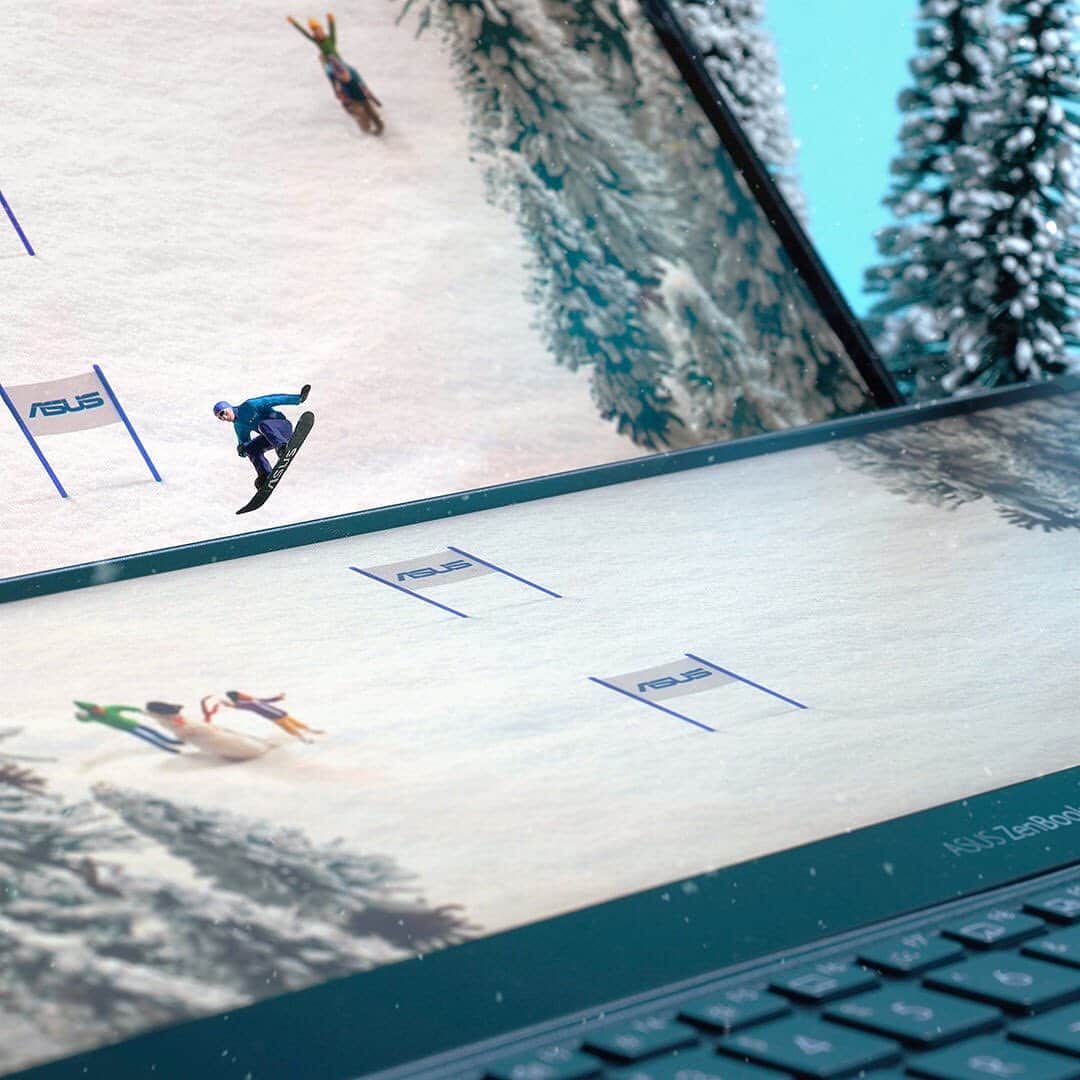 9GAGさんのインスタグラム写真 - (9GAGInstagram)「Slide smoothly and land perfectly ⛷️Asus ZenBook Pro Duo 15 OLED gives you a superbly immersive viewing experience - Work by @tanaka_tatsuya」1月27日 18時15分 - 9gag