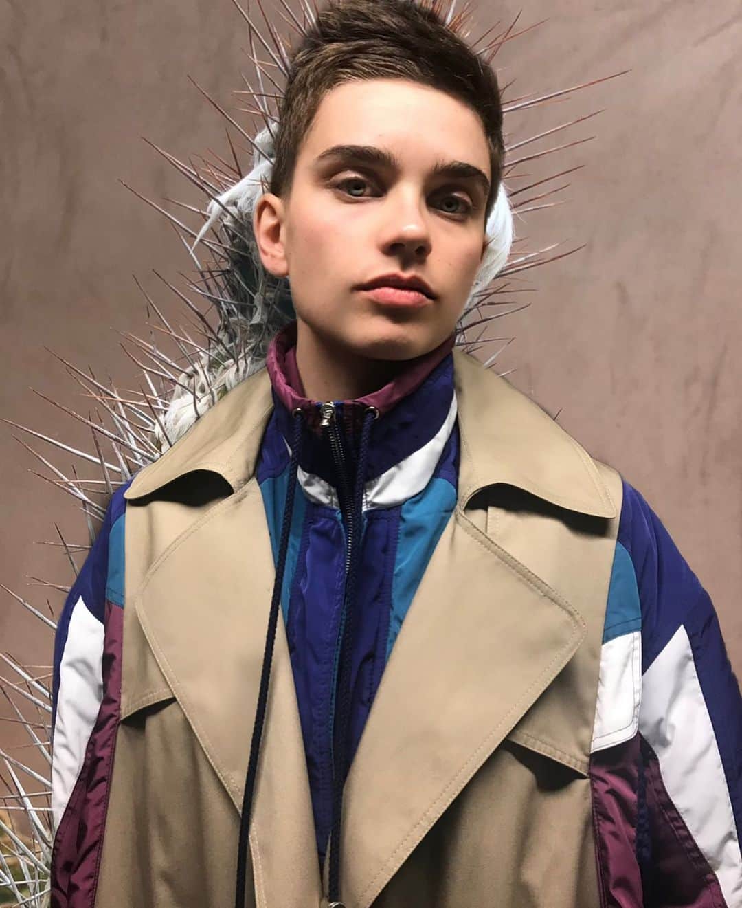 のインスタグラム：「Recycled shell suite #trenchcoat」