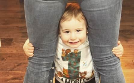エイリー・チャイルドのインスタグラム：「Happy 1st birthday to our beautiful boy 💙」