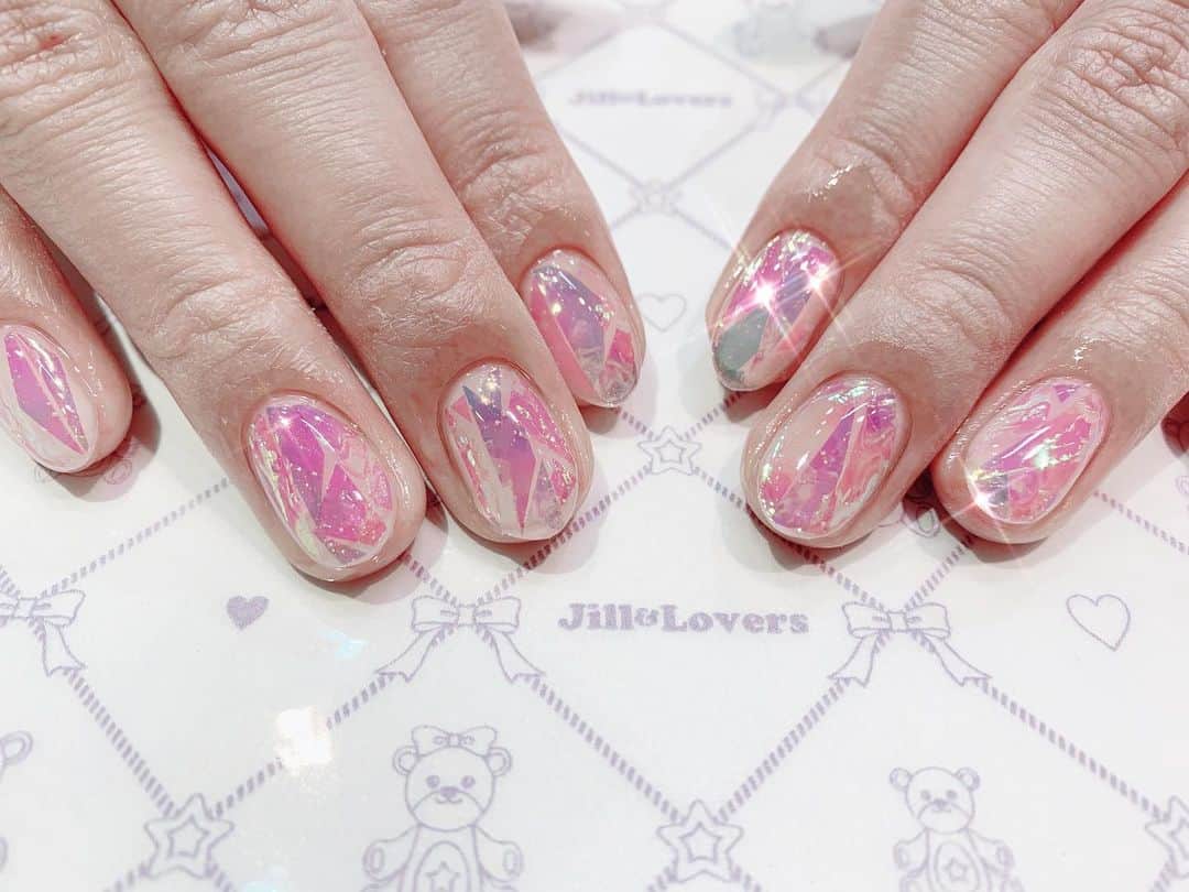 のインスタグラム：「💧  #jillandlovers #nail #nailart #paragel #gelneil#gel #ネイル #ネイルアート #me #look #love #かわいい」