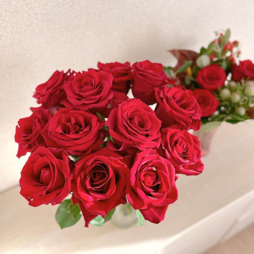 下田奈奈さんのインスタグラム写真 - (下田奈奈Instagram)「🌹🥀🌹🥀  #お花のある暮らし  #花のある暮らし  #花のある生活  #お花好き  #お花が大好き  #生花 #薔薇 #赤い薔薇 #赤いバラ  #お花が長持ちしますように  #ななばな」1月27日 23時35分 - shimodanana