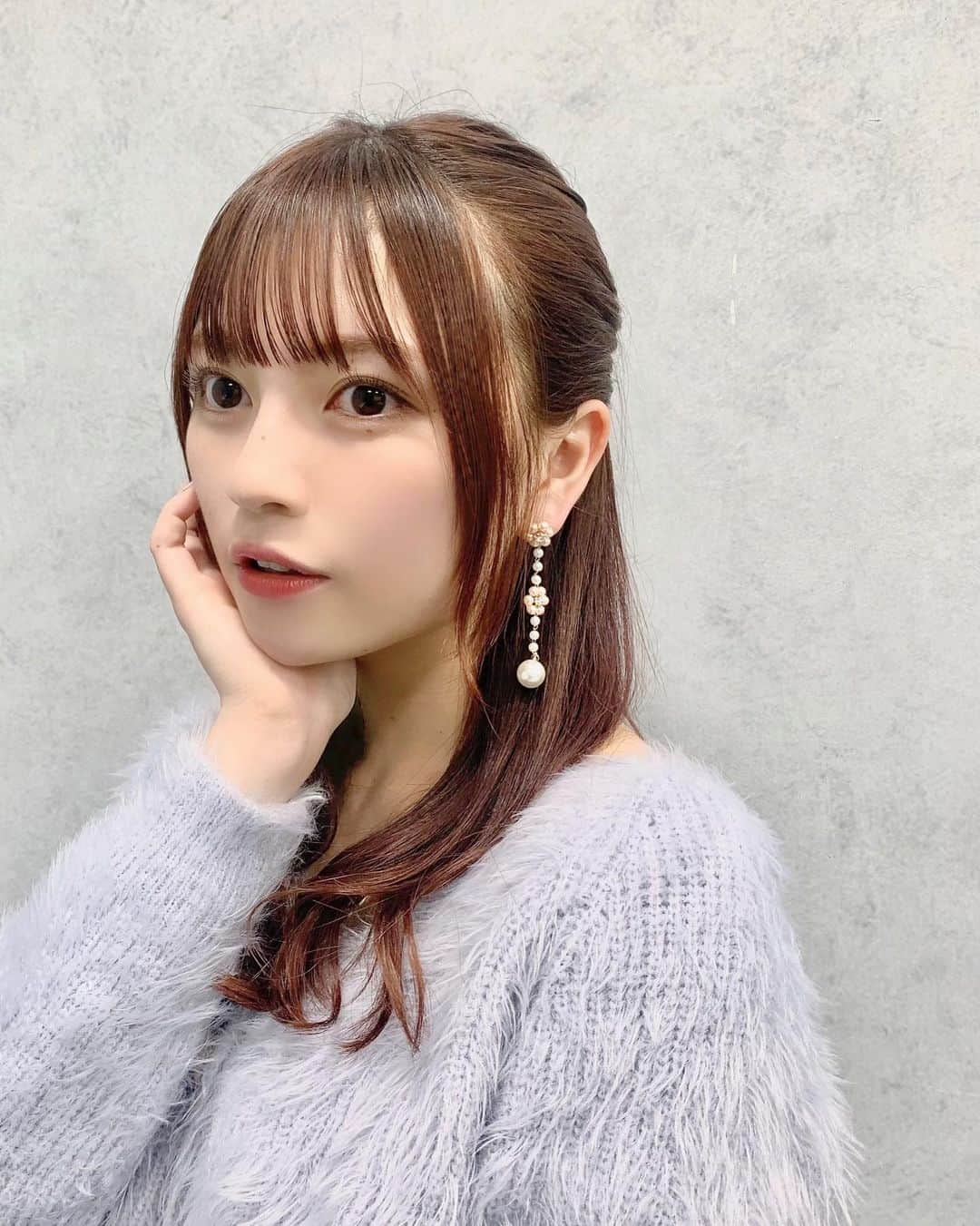 廣川奈々聖さんのインスタグラム写真 - (廣川奈々聖Instagram)「Newピアス 〜🦋🤍﻿ ﻿ ﻿今日、まつげの調子が良かった ¨̮ ﻿ ﻿ ﻿#ハンドメイドピアス#pierce」1月27日 23時32分 - nanaseven7_u_u