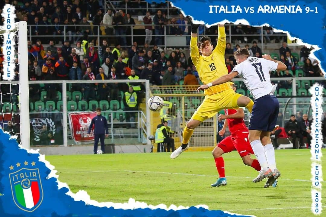 サッカーイタリア代表さんのインスタグラム写真 - (サッカーイタリア代表Instagram)「🇮🇹⚽️ INDOVINA IL GOL ⚽️🇮🇹 . ✅ Ciro #IMMOBILE ✅ Italia-Armenia 9-1 ✅ Qualificazioni #EURO2020 . . #AzzurriQuiz #Azzurri #Nazionale #VivoAzzurro」1月27日 23時40分 - azzurri
