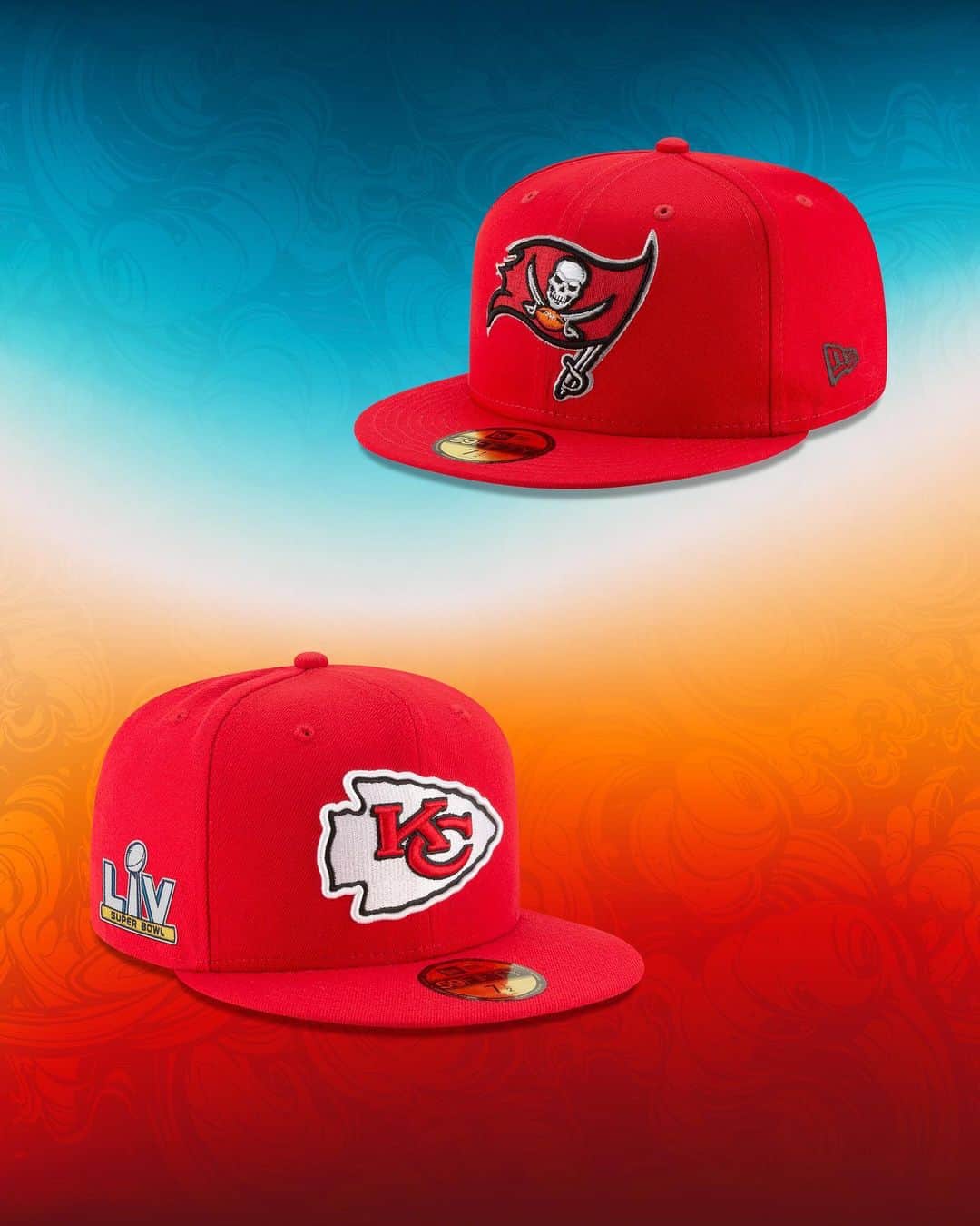 ニューエラ・キャップのインスタグラム：「The Super Bowl LV side patch collection is available now at neweracap.com . Link in bio to shop!」