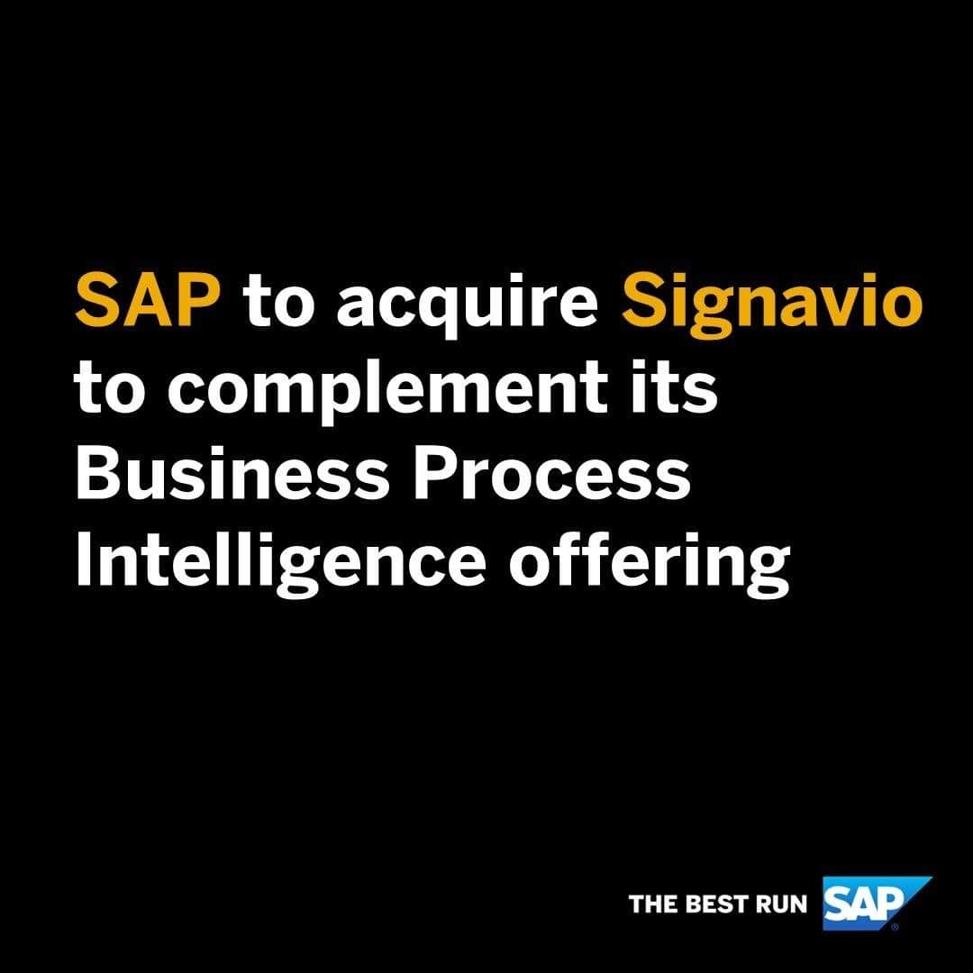 SAPのインスタグラム：「With the addition of  Signavio, SAP provides a holistic suite of flexible process transformation solutions for customers to transform their business processes end-to-end. Read more. http://sap.to/6177HbI0Z」