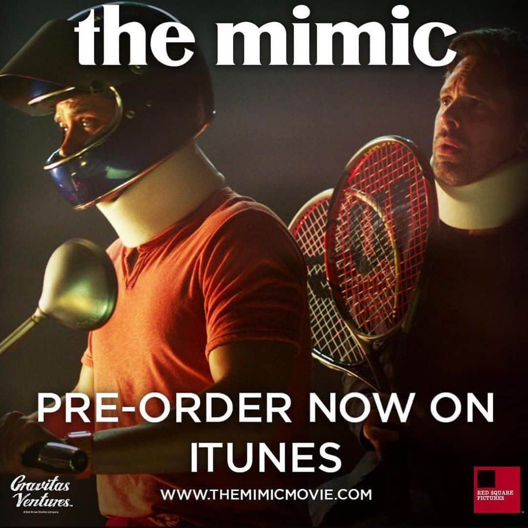 トーマス・サドスキーのインスタグラム：「Repost from @themimicmovie.   “...a smoothly written and often humorous movie that is told with immense skill.” - @cailloupettis , BRWC.   THE MIMIC, available in theaters + vod on February 5th 🎥!  #themimic #themimicmovie #thomassadoski #thomasfmazziotti #jakerobinson #comedy #gravitas #sociopath」