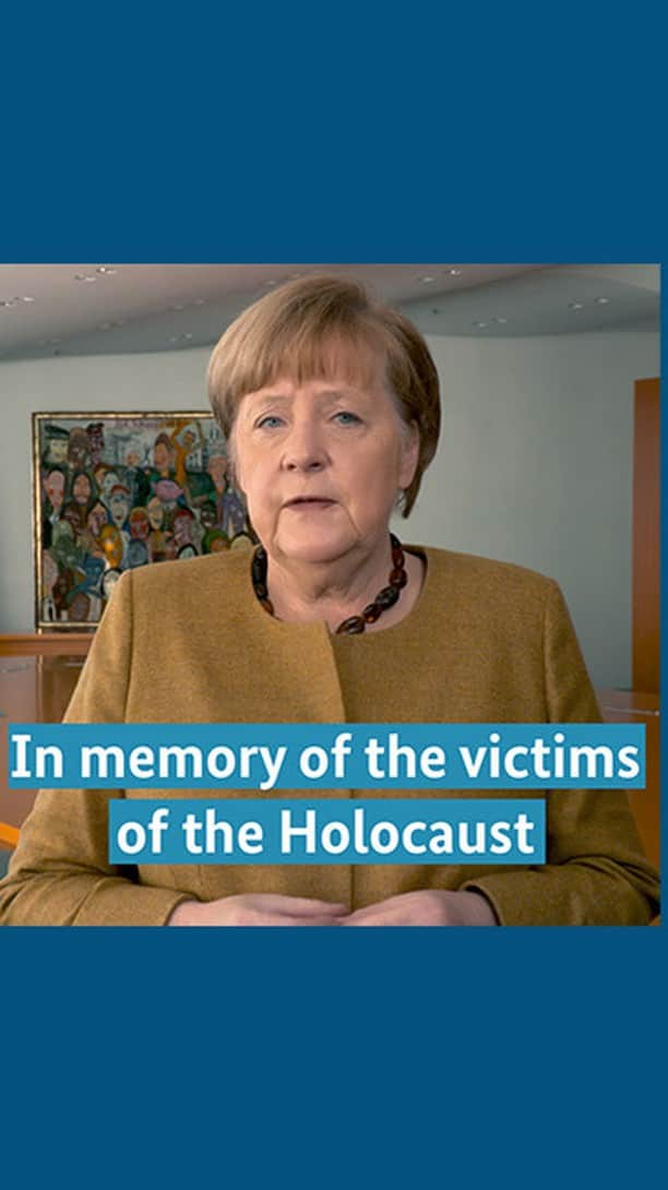 アンゲラ・メルケルのインスタグラム：「I am deeply ashamed of the Shoah, of that betrayal of all civilised values, perpetrated under the National Socialist regime. It is and remains Germany's everlasting responsibility to remember these events and to commemorate the victims – Chancellor Merkel on today's International Holocaust Remembrance Day.  . . . #HolocaustMemorialDay #HolocaustRemembranceDay #WeRemember #Chancellor #Merkel #Germany #MemorialDay #RemembranceDay」