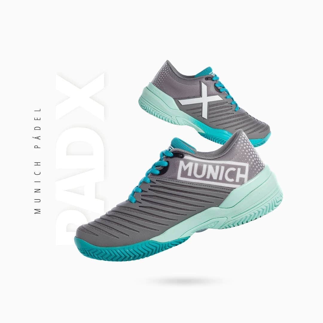 ミュニックのインスタグラム：「NUEVAS MUNICH PADX 🔝 💯 Resistentes. Acorazadas 🛡️  #PADX #MunichPADEL #newcollection #MunichSports #SS21」