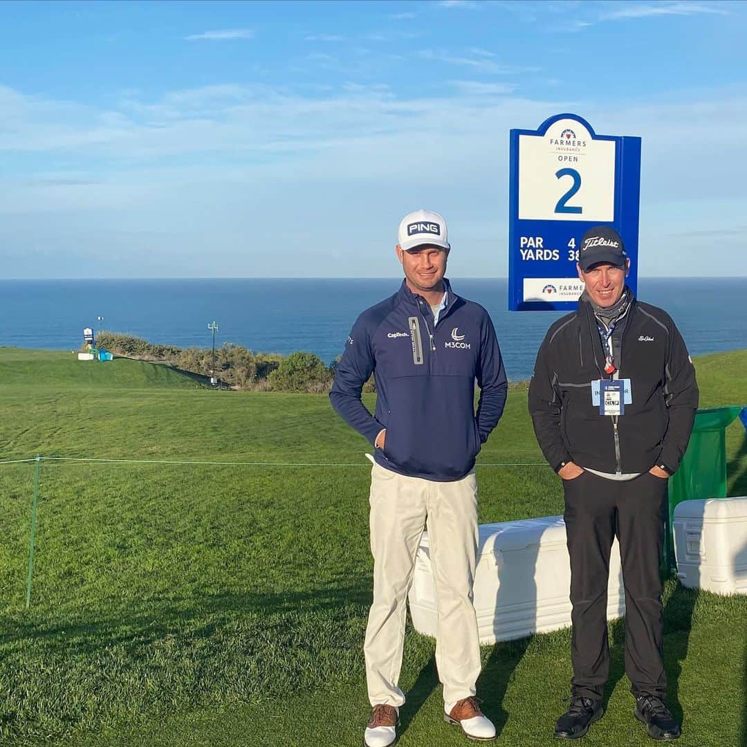 ハリス・イングリッシュさんのインスタグラム写真 - (ハリス・イングリッシュInstagram)「After a week off, I’m excited to play at one of my favorite stops all year @farmersinsopen. Love being able to have @jparsonsgolf out west with me for a few weeks.」1月28日 1時56分 - harris_english