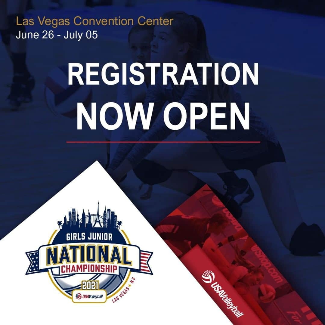 USA Volleyballさんのインスタグラム写真 - (USA VolleyballInstagram)「Registration is now open for #GJNC! See you in Las Vegas this summer! ☀️  Register and get more event details, 🔗 in bio.」1月28日 2時00分 - usavolleyball