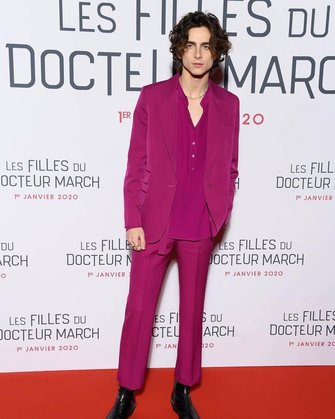 Fashion Weekのインスタグラム：「We love a man who loves a monochrome moment. See Timothée Chalamet's best red carpet looks. Photos of @tchalamet by @gettyimages」