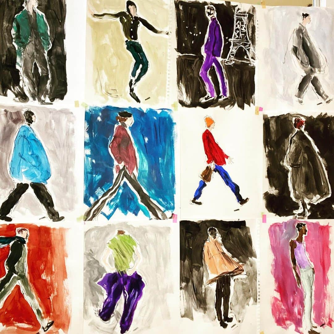 Richard Hainesのインスタグラム：「@parisfashionweek #pfw Paris Men’s Fashion Week 🖌🎨」