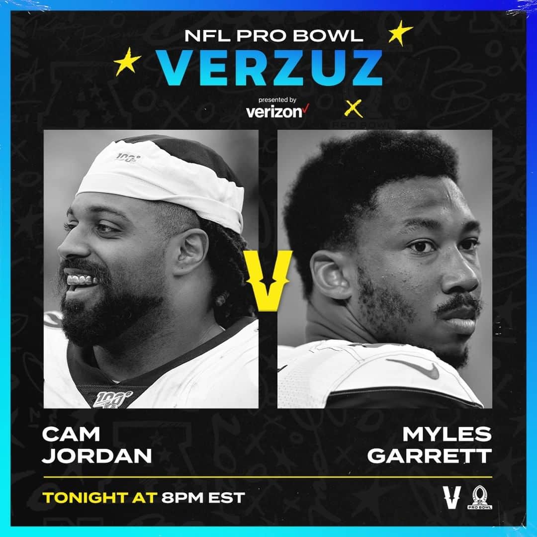 NFLさんのインスタグラム写真 - (NFLInstagram)「See these guys clash in the ultimate highlight competition! 💥💥 @verzuztv   Watch #NFLProBowlVerzuz TONIGHT 8pm ET on NFL social channels」1月28日 2時30分 - nfl