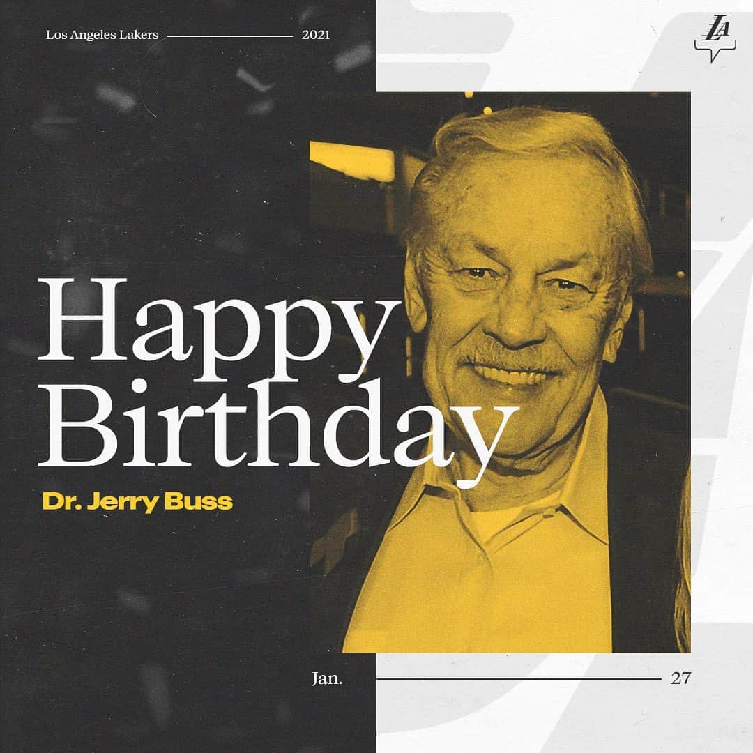 Los Angeles Lakersさんのインスタグラム写真 - (Los Angeles LakersInstagram)「A visionary that always made the impossible, possible: Happy birthday to the great Dr. Jerry Buss ⭐️」1月28日 2時30分 - lakers