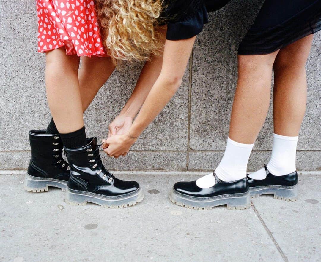 Marc Jacobsのインスタグラム：「THE STEP FORWARD LACE-UP BOOT and THE STEP FORWARD MARY JANE. Now available on marcjacobs.com.  Photographed by @ZoraSicher Styled by @Clare_Byrne  November 22, 2020 in New York City.」