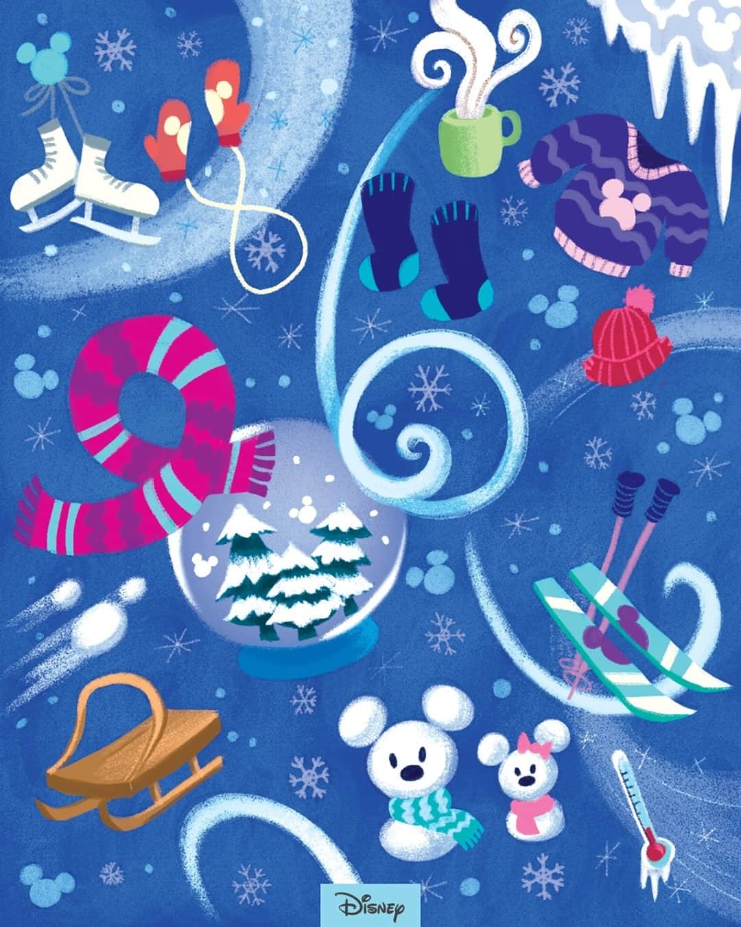 Disneyさんのインスタグラム写真 - (DisneyInstagram)「Taking in the snowy scenery! Can you spot all the Hidden Mickeys? 🕵️‍」1月28日 3時00分 - disney