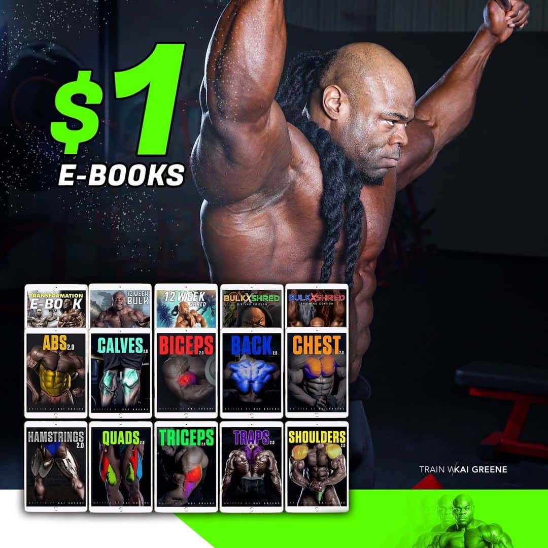 カイ・グリーンのインスタグラム：「Convert your weaknesses into your greatest strengths.  My blueprints are at your disposal, ready for you to absorb the knowledge and harness the effects when put into action.  For $1 you can pick up any of my eBooks to build your temple and master your craft.  TrainWithKai.com」