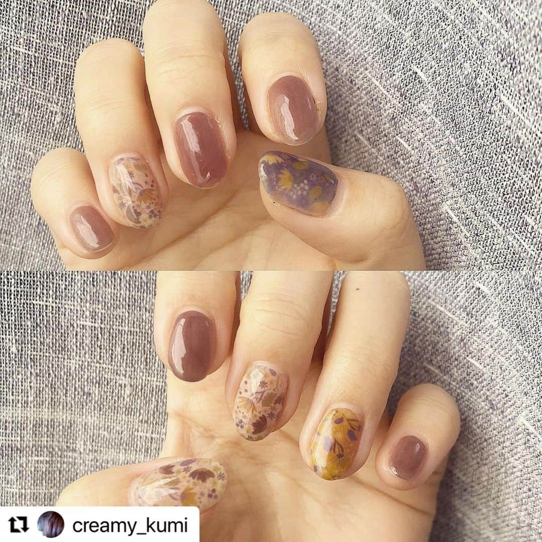 ネイルスタンド　ツメコさんのインスタグラム写真 - (ネイルスタンド　ツメコInstagram)「#Repost @creamy_kumi with @make_repost ・・・ 寒いですねー。  せめて指先くらいはと思い、 少し暖かいイメージのアートにしておきました⸜🌷︎⸝‍  そして、公開まであと2日になりました。  緊急事態宣言中なので、 外出をオススメするわけにもかないのですが、 年齢を問わない作品になっているので、 色々な方に観てもらいたいです。  これ実は画期的ネイル(。-∀-)ﾆﾔﾘ #ツメコ  #大人ネイル #ジェルネイル」1月28日 14時31分 - tsume.co