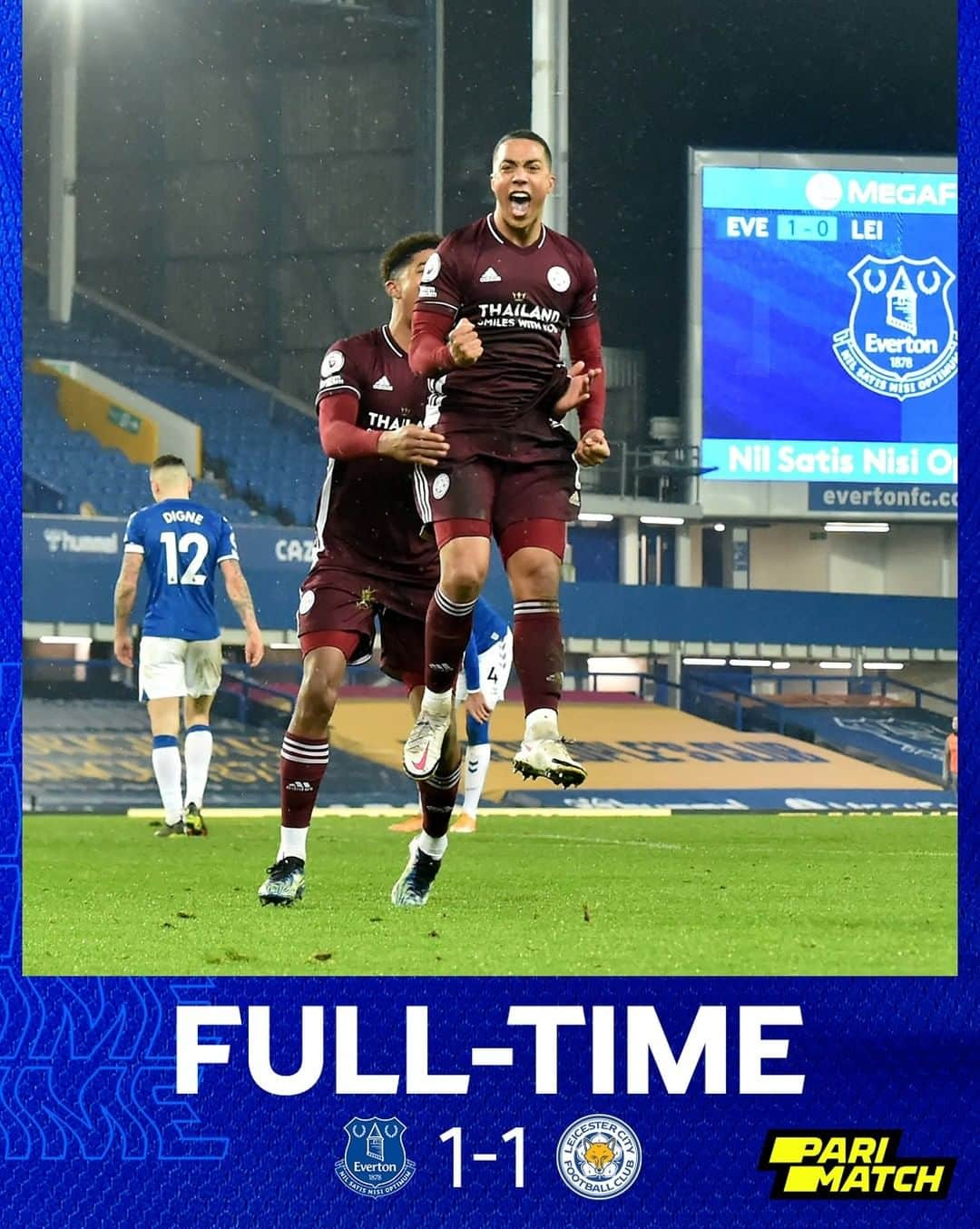 レスター・シティFCさんのインスタグラム写真 - (レスター・シティFCInstagram)「A fully-deserved point on the road 🛣  Full-time sponsored by @parimatch ⏱  #lcfc • #EveLei • #PL」1月28日 7時08分 - lcfc