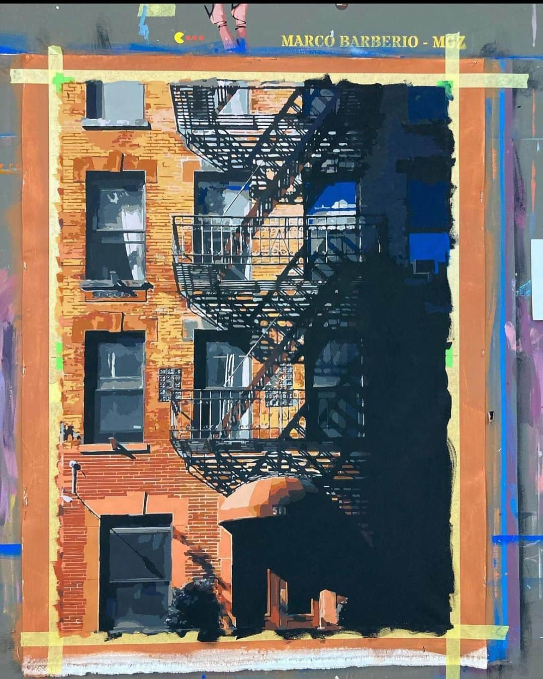 Art Collective Magazineさんのインスタグラム写真 - (Art Collective MagazineInstagram)「There is just something about fire escapes and I’ve always loved, there is art all around you. Painting by @moz_art 💥 Definitely give him a follow for more great work. #artnerdsupport #artnerd #artcollective #cityscape #fireescape」1月28日 8時41分 - art_collective