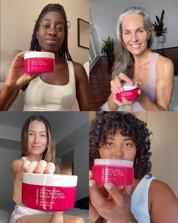 ジョジー・マランのインスタグラム：「Kickstart your body love ritual with a dreamy body cream that deeply hydrates, firms, and smooths. ☁️ ⠀⠀⠀⠀⠀⠀⠀⠀⠀ Are you adding Whipped Argan Pro-Retinol Body Butter to your body ritual? #whippedretinol」