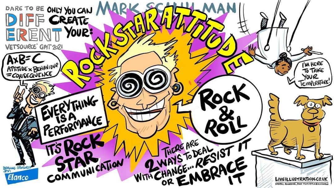 マーク・シュルマンさんのインスタグラム写真 - (マーク・シュルマンInstagram)「It’s nice to have happy illustrating speaking clients! #vetsource @markyplanet #gratitude」1月28日 9時21分 - markyplanet