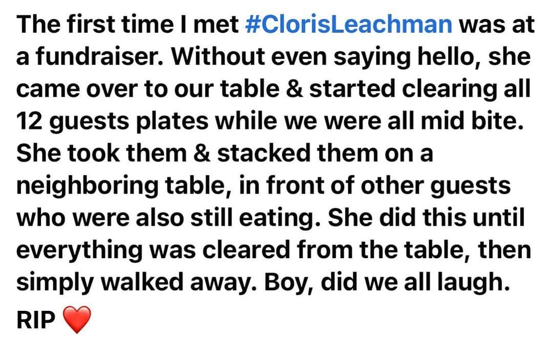 ジェシー・タイラー・ファーガソンのインスタグラム：「Thanks for the laughs, Cloris. ❤️」