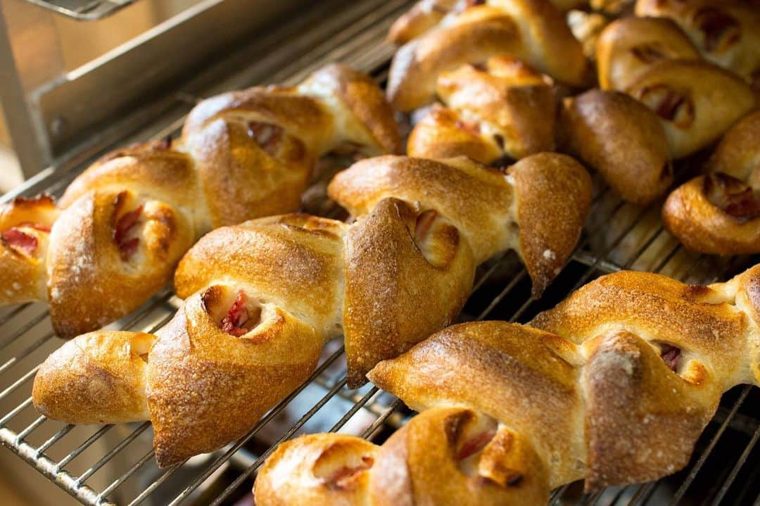 のインスタグラム：「🖋...﻿ [2021.01.28]﻿ ﻿ オパンです。﻿ ﻿ ベーコンエピが焼き上がっています。﻿ ﻿ その他にも、カレーパン、パヴェ、パルミエ、バゲット、オパンドッグ、ミルクフランスなどもご用意しております。﻿ ﻿ また、食パン類も焼き上がりつつあります。﻿ ﻿ 12時前後に季節限定のデニッシュもご用意しておりますので、よろしくお願いします。﻿ ﻿ 本日も、焼き上がりのパンの香ばしい香りと一緒に、お待ちしております。﻿ ﻿ ﻿ __________________________________________﻿ ﻿ 💬 コロナ対策のお知らせ﻿ ﻿ ・入店時はマスクの着用ご協力ください﻿ ・入店制限として「お客様2組迄」でお願いします﻿ ・外でお待ちの方にはお客様同士の間隔を開けてください﻿ ﻿ お客様にはご迷惑をおかけいたしますが、ご協力のほどよろしくお願いします。﻿ ﻿ __________________________________________﻿ ﻿ 🥖 季節限定﻿ ﻿ ・デコポンのデニッシュ﻿ ・カブと明太子のフォカッチャ﻿ ﻿ __________________________________________﻿ ﻿ 💬 商品のご予約について﻿ ﻿ 以下の商品はご予約ができません。﻿ ・オパンドッグ﻿ ・ミルクフランス類(ミルクフランス、あんフランス、コーヒーフランス、ガーリックフランス、明太フランス)﻿ ﻿ その他のパンは問題なく、ご予約可能です。﻿ ﻿ ﻿ 💬 ご購入数の制限がある商品﻿ ・ミルクフランスお一人様2本まで﻿ ﻿ __________________________________________﻿ ﻿ 💬 お支払いにについて﻿ ﻿ 当店でのお支払いは、現金のみとなります。﻿ クレジットカード・電子マネーは、ご利用いただけません。﻿ ﻿ __________________________________________﻿ ﻿ 🖋...﻿ #笹塚 #オパン #ベーコンエピ #渋谷 #東京 #京王線 #代々木上原 #sasazuka #shibuya #tokyo #bakery #boulangerie #boulanger #opan #opan_bakery #crust #baguette #pastry #instabread #pane #sourdough #naturalyeast #パン #パン屋 #パン屋さん #東京パン屋」