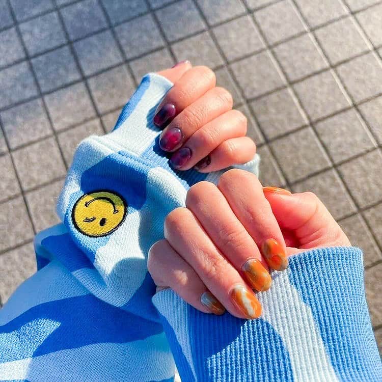 XGIRL_ootdのインスタグラム：「#xgirl_ootd @mizunny   X-girl UMEDA EST STAFF ------------------------------ ・ #xgirlnails Recommend nails💅 ・ ------------------------------ #xgirl #xgirljp #xgirlus #xgirlbeauty #selfnail #ネイルデザイン #ネイルアート #エックスガール」
