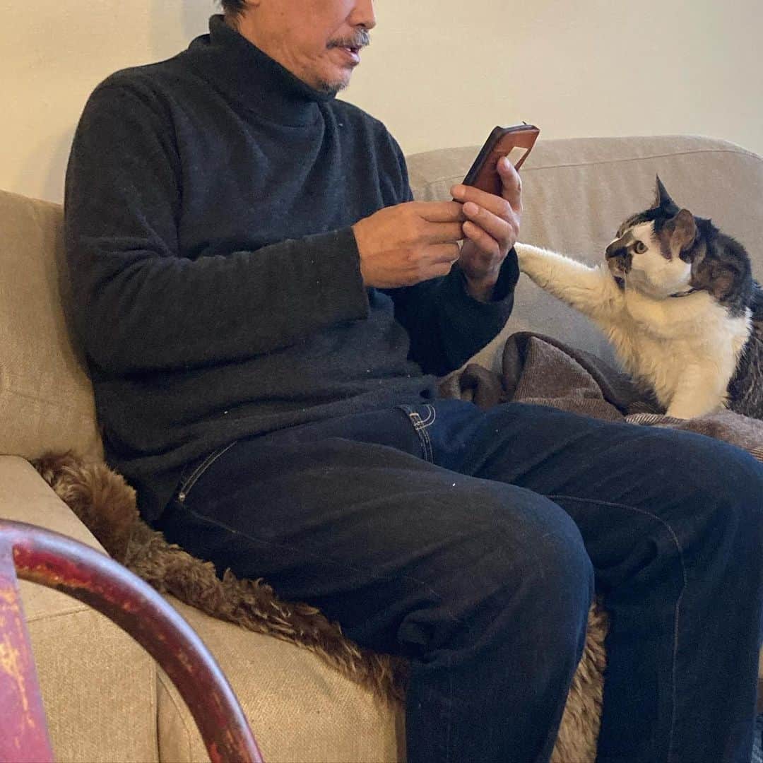 井上荒野のインスタグラム：「「とーちゃん、俺ほしいものがあるんだよー。ポチっとしてくれよー」」