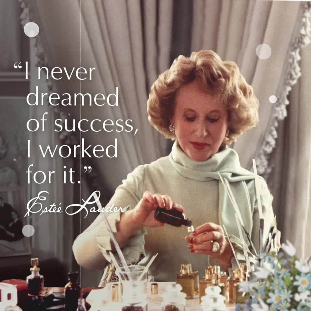 エスティローダーのインスタグラム：「At a time when women often dreamed but rarely dared to do, our founder, Mrs. Estée Lauder, came onto the beauty scene. She mixed her first four creams by hand at home in Queens, New York, and then stopped at nothing to make her vision a reality.   For our 75th Anniversary, we’re honoring her legacy and we want to hear your Estée Story. How has our brand inspired you? Which Estee Lauder product did you fall in love with? Tag us @esteelauder, using #Estee75 and #BeautifulTogether, and we’ll share our favorite stories.  Photograph by John Peden」