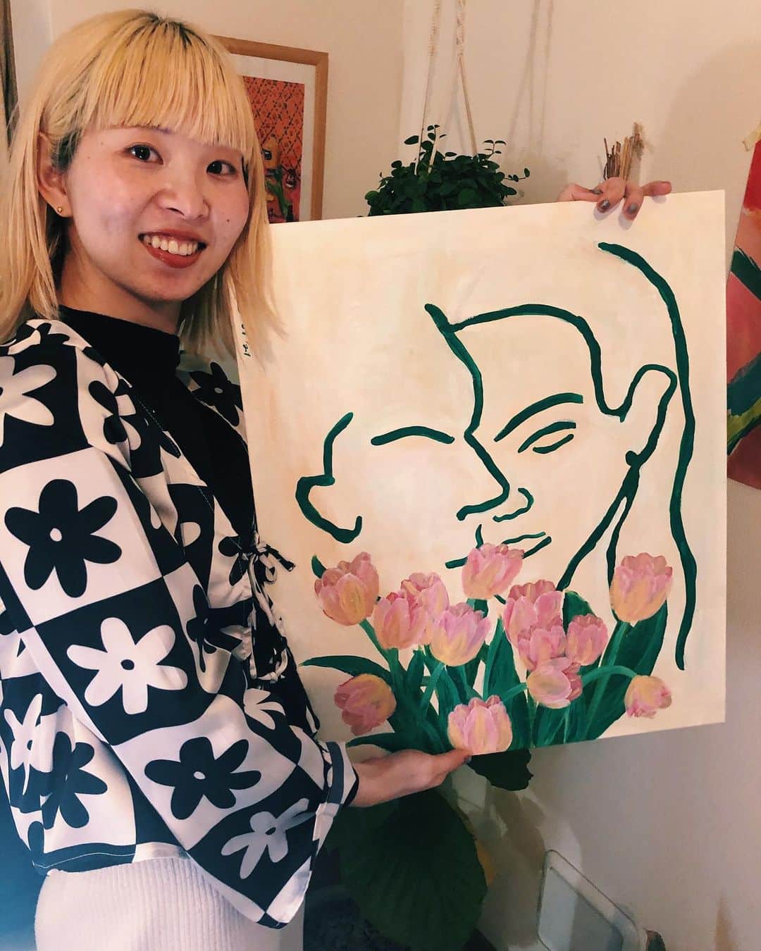 ユウキさんのインスタグラム写真 - (ユウキInstagram)「For @chai.yuna 💗🌷👩‍❤️‍💋‍👨 #drawing #art #aclyricpainting #aclyric #tulip #cople #illustration」1月28日 23時34分 - yuukichan2
