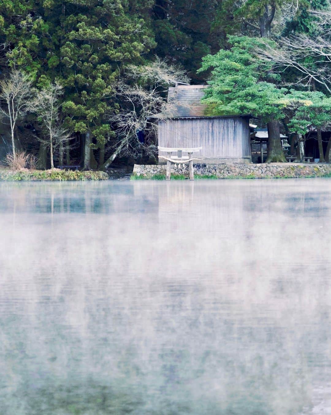 九州電力さんのインスタグラム写真 - (九州電力Instagram)「水面から立ち上がる霧が幻想的💓⁣ .⁣ 湖に清水と温泉が流れ込んでいると言われている金鱗湖🐠⁣ 冬の早朝、周囲の気温と水温の温度差からできる光景はおとぎ話の世界に迷い込んだようです❄️⁣ .⁣ 📍金鱗湖（大分県由布市）⁣ .⁣ 気兼ねなくお出かけできる日が来るまで、お届けする九州の風景が、皆さまの元気や癒しになれば幸いです🍀⁣ 九電グループでは、「あしたプロジェクト～あしたを、しんじて、たすけあおう～」を展開しています。詳しくは、HPをご覧ください✨⁣ .⁣ #九電 #kyuden #九州の灯り #九州ぐらむ #広がり同盟 #九州旅行 #九州 #九州愛 #kyushu  #大分 #oita #おおいた #おんせん県 #おんせん県おおいた #oitagram #由布市 #由布院 #金鱗湖 #霧 #朝霧 #自然の芸術 #自然の美しさ #絶景 #絶景スポット #日本の絶景 #景色最高 #幻想的な空間 #幻想的な風景 #インスタスポット #あしたプロジェクト」1月28日 17時00分 - kyuden_official