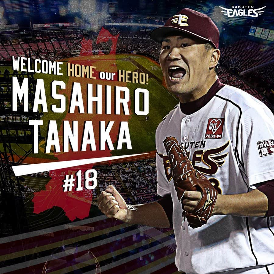 東北楽天ゴールデンイーグルスさんのインスタグラム写真 - (東北楽天ゴールデンイーグルスInstagram)「⚾️ Welcome home our hero‼️‼️‼️ #rakuteneagles #一魂 #日本一の東北へ #masahirotanaka #田中将大」1月28日 17時31分 - rakuten_eagles